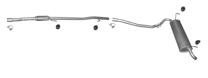 Auspuff für FIAT PANDA II (169) 1.2 4X4 Auspuffanlage