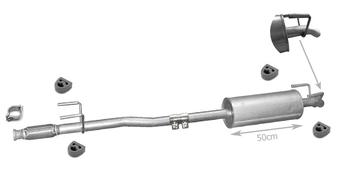 Auspuff VW CRAFTER 2.5 TDI 2E 2F 30-35-50 ab 2006 Auspuffanlage