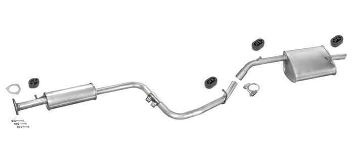 Auspuff DAEWOO NUBIRA 1.6 16V 106PS Schrägheck 1997-1999 Auspuffanlage