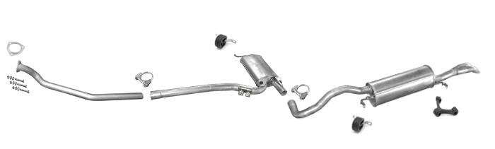 Auspuff AUDI A4 (B5) 1.9 TDI 90/110PS +Rohr Auspuffanlage