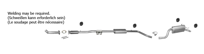 Auspuff für Fiat Punto II 1.4 ab 2003 + Rohr Auspuffanlage