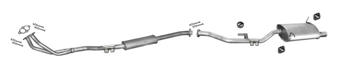 Auspuff BMW 3 Compact (E36) 316 1.6 102PS 1994-1995 Auspuffanlage