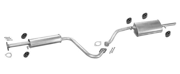 Auspuff DAEWOO LANOS 1.3/1.4 1.5 1.6 16V Stufenheck 1997-2003 Auspuffanlage