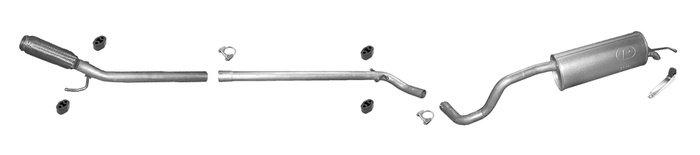 Auspuff für SKODA ROOMSTER 1.9 TDI +Reparaturrohr für mit DPF Auspuffanlage