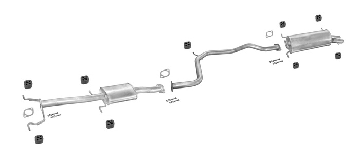 Auspuff für MAZDA 626 III 2.0 16V 140PS Fließheck Stufenheck Auspuffanlage
