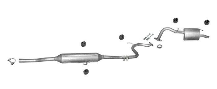 Auspuff für TOYOTA YARIS (P9) 1.3 VVT-i 87PS 2005-2008 Auspuffanlage