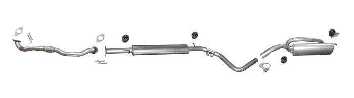 Auspuff +Rohr für FIAT BRAVO II (198) 1.4 T-Jet 150PS ab 2007 Auspuffanlage