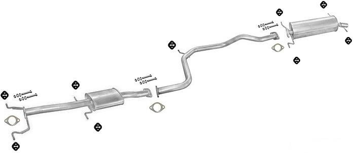 Auspuff MAZDA 626 III (GD) 2.0 2.2 Schrägheck Stufenheck Auspuffanlage