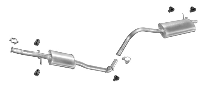 Auspuff für RENAULT KANGOO I 1.6 95PS 1.6 Bifuel +RAPID/EXPRESS Auspuffanlage