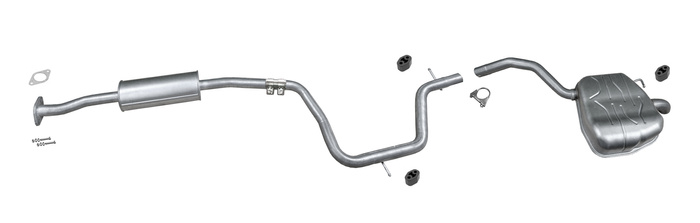 Auspuff für FORD GALAXY II MONDEO IV S-MAX 1.6 EcoBoost 2010-2015 Auspuffanlage