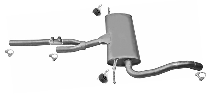 Mittelschalldämpfer für AUDI A4 (B5) 2.4 2.8 30V V6 Stufenheck / Kombi Auspuff