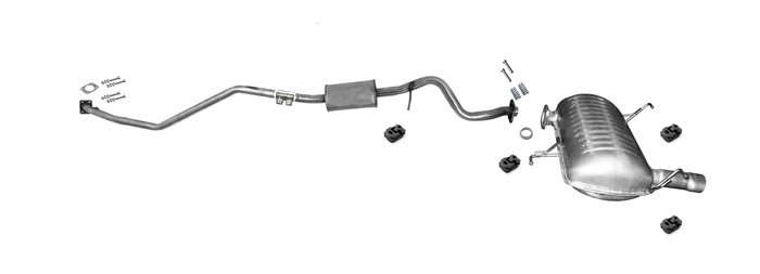 Auspuff für BMW 3 E90 E91 316 318 1.6 2.0 Auspuffanlage