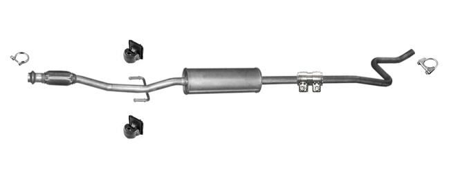 Mittelschalldämpfer für CITROEN C-ELYSEE II PEUGEOT 301 1.2 VTi bis 2014 Auspuff