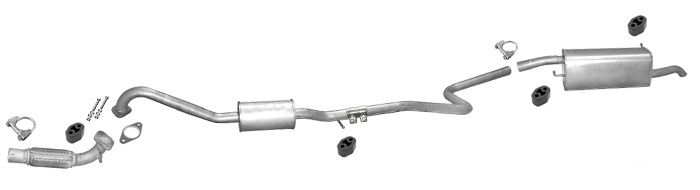 Auspuff FORD FUSION 1.6 TDCi 09.2004-11.2005 +Rohr Auspuffanlage