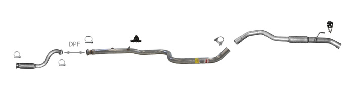 Auspuff für CITROEN C4 GRAND PICASSO / GRAND C4 1.6 BlueHDi 14-19 Auspuffanlage