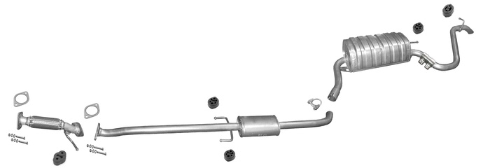 Auspuff für HYUNDAI i30 1.4 1.6 Schrägheck EURO 4 Schellenverbindung 09-12 +Rohr