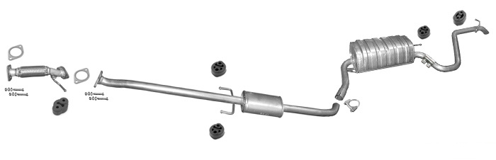 Auspuff KIA CEE'D (ED) 1.4 1.6 SW Kombi 2007-2009 +Rohr Auspuffanlage