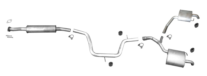 Auspuff für FORD S-MAX GALAXY 2.0 EcoBoost 2010-2015 Auspuffanlage