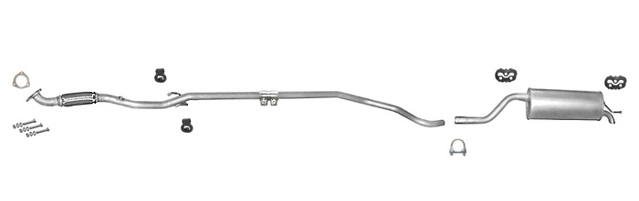 Auspuff OPEL CORSA D 1.2 16V 80PS 07.2006-12.2009 Auspuffanlage