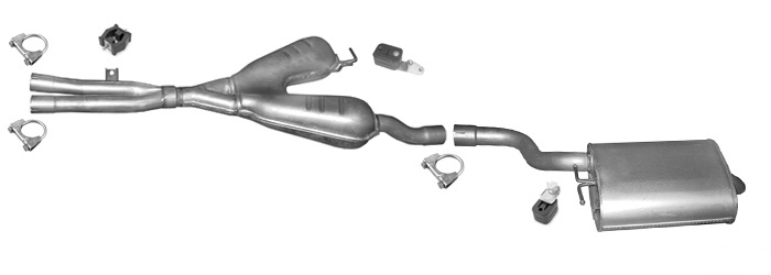 Auspuff BMW 5 (E39) 520 525 530 Stufenheck 2000-2003 Auspuffanlage