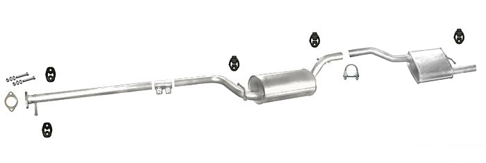 Auspuff FORD FOCUS MK1 1.8 16V Stufenheck Auspuffanlage