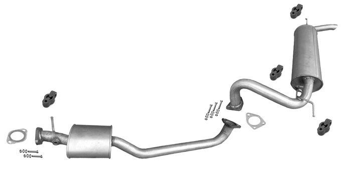Auspuff für MITSUBISHI PAJERO PININ 2.0 GDI LWB 5-Türen 2000-2007 Auspuffanlage