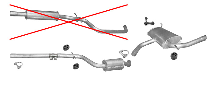 Auspuff SEAT LEON (1P1) / ALTEA / TOLEDO 1.6 102PS Auspuffanlage