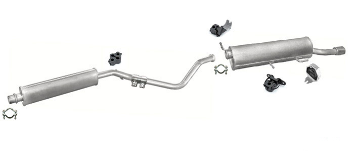 Auspuff PEUGEOT 307 CC 2.0 136PS Cabriolet 2003-2005 +gummi Auspuffanlage