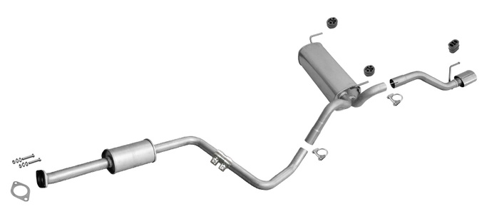 Auspuff mit MSD für OPEL ASTRA J 1.4 Turbo 120/140PS Schrägheck / GTC +Chrom