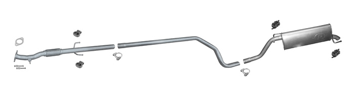 Auspuff für FIAT PUNTO EVO GRANDE PUNTO 1.3 JTD 90PS ab 2006 Auspuffanlage