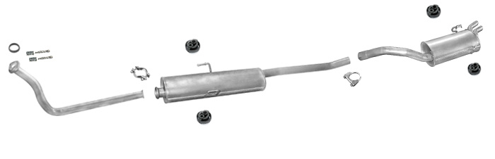 Auspuff FIAT ULYSSE I 1.9 TD SWB +Rohr Vorne Auspuffanlage