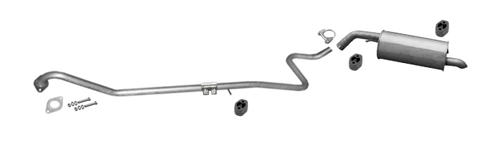 Auspuff für FORD FIESTA MK6 1.6 TDCi ohne DPF Auspuffanlage