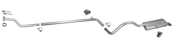 Auspuff RENAULT GRAND SCENIC II 1.5 DCI 105PS ohne DPF +Rohr Auspuffanlage