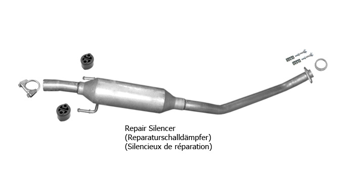 Mittelschalldämpfer für TOYOTA COROLLA 1.4 1.6 2001-2004 auch VERSO Auspuff