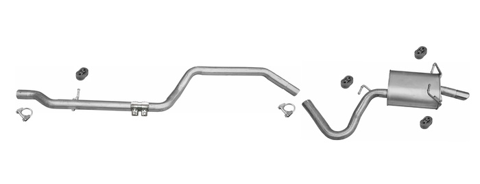 Auspuff für FIAT FREEMONT 2.0JTD Multijet 120/125KW AWD ab 03.2013 Auspuffanlage