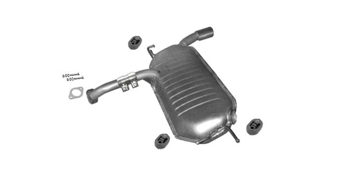 Endschalldämpfer für HYUNDAI TUCSON (JM) KIA SPORTAGE (JE) 2.0 141PS 2WD Auspuff