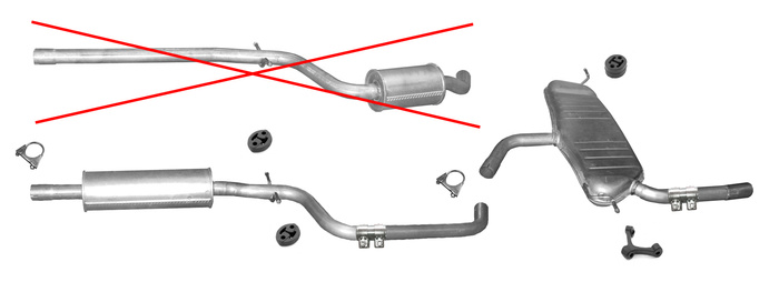 Auspuff für SEAT ALTEA XL TOLEDO III 1.6 102 PS Auspuffanlage