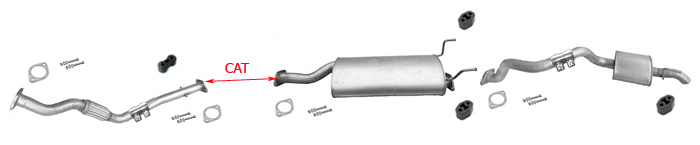 Auspuff für SSANGYONG REXTON 2.7 Xdi 186PS + Rohr Auspuffanlage