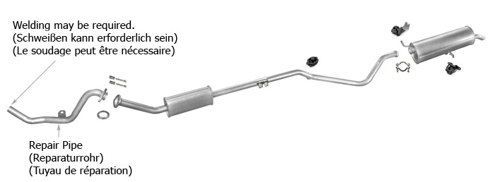 Auspuff PEUGEOT 307 1.6 16V 2001-2004 / CITROEN C4 1.6 2004 Auspuffanlage