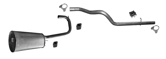 Auspuff für Lada Niva 2121 1700i 1.7 4x4 Gas GPL LPG Auspuffanlage