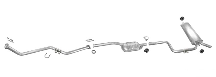 Auspuff MERCEDES (S124) 200T D Kombi +Rohr Auspuffanlage