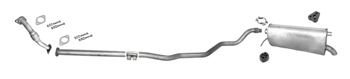 Auspuff für HYUNDAI i20 MK I 1.2 / 1.2 LPG Schrägheck +Rohr Auspuffanlage