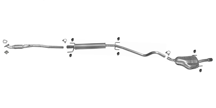 Auspuff für OPEL ASTRA H 1.6 1.8 TwinTop 116 140 PS + Rohr Vorne Auspuffanlage