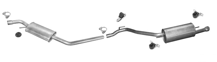 Auspuff VW T4 TRANSPORTER 2.0 2.5 2.8 VR6 LWB-Lang 1996-2003 Auspuffanlage