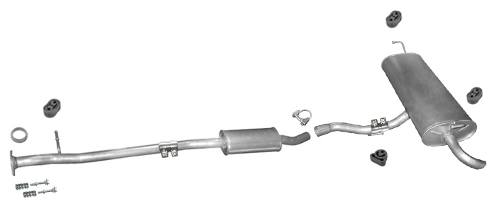 Auspuff NISSAN QASHQAI (J10) 2.0 ab 2006 Auspuffanlage