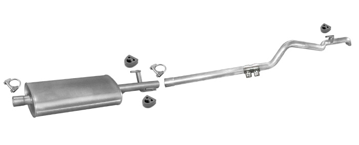 Auspuff MERCEDES SPRINTER 2t 208 211 213 216 CDI LWB mit KAT Auspuffanlage