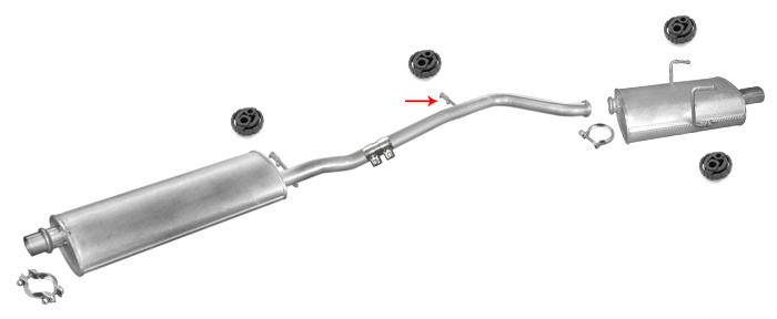 Auspuff PEUGEOT 406 2.0 Coupe 1999-04.2000 mit CHROM Endrohr Auspuffanlage