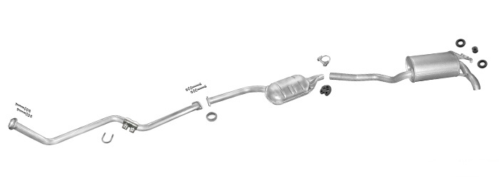Auspuff MERCEDES 190 (W201) 2.0 D 72PS +Vorschalldämpfer Auspuffanlage