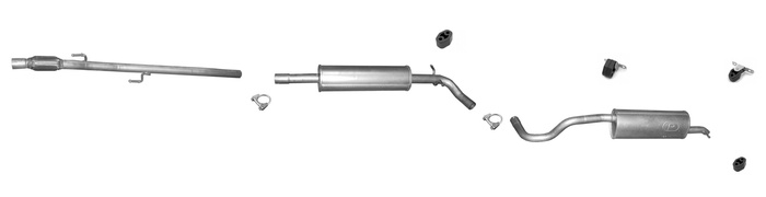 Auspuff für SEAT TOLEDO und SKODA RAPID 1.2 TSi ab 2012 +Rohr Auspuffanlage