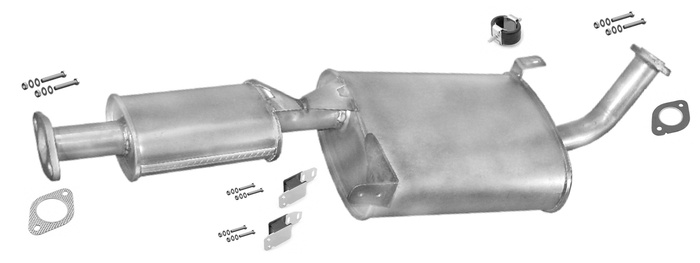 Mittelschalldämpfer für FORD MEVERICK 2.7 TD NISSAN TERRANO II 2.7 TDi Auspuff